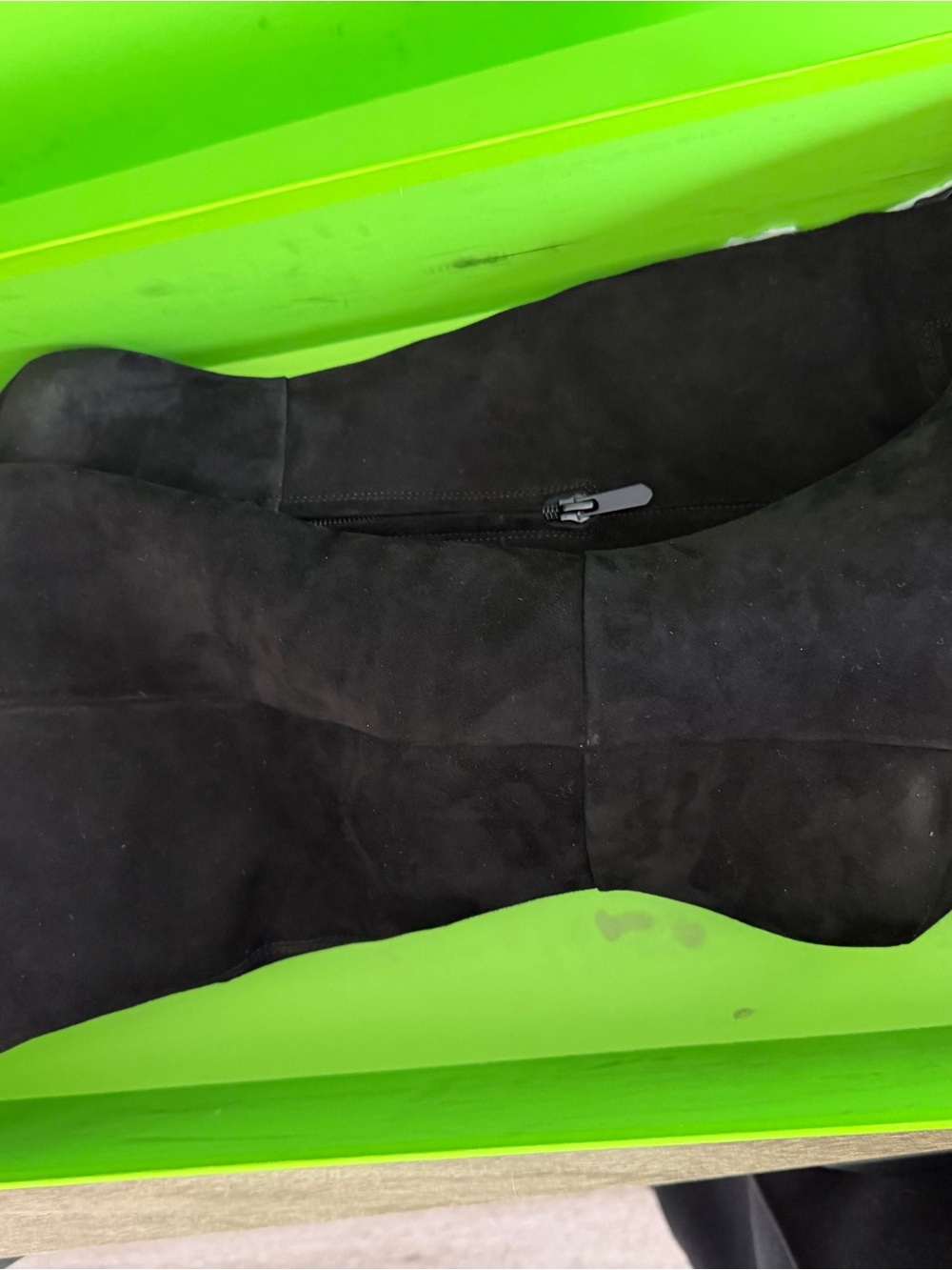 Sam Edelman Black Suede Over-the-Knee Boots with Gold Accent - Picture 8 of 9
